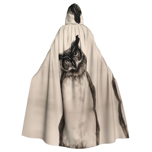 LGHHGY Halloween Kapuzenumhang Kostüm – Unisex Erwachsene Niedlicher Eulen-Druck Umhang für Cosplay, Party und Themenveranstaltungen LGHHGY Halloween Kapuzenumhang Kostüm – Unisex Erwachsene Niedlicher Eulen-Druck Umhang für Cosplay, Party und Themenveranstaltungen von LGHHGY