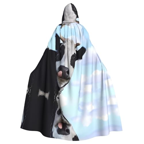 LGHHGY Halloween Kapuzenumhang Kostüm - Unisex Erwachsene Niedlicher Kuhdruck Umhang für Cosplay, Party und Themenveranstaltungen LGHHGY Halloween Kapuzenumhang Kostüm - Unisex Erwachsene Niedlicher Kuhdruck Umhang für Cosplay, Party und Themenveranstaltungen von LGHHGY