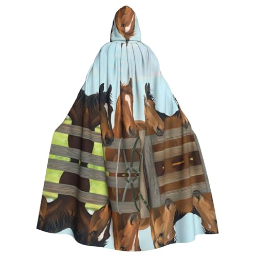 LGHHGY Halloween Kapuzenumhang Kostüm – Unisex Erwachsene Pferd Druck Umhang für Cosplay, Party und Themenveranstaltungen LGHHGY Halloween Kapuzenumhang Kostüm – Unisex Erwachsene Pferd Druck Umhang für Cosplay, Party und Themenveranstaltungen von LGHHGY