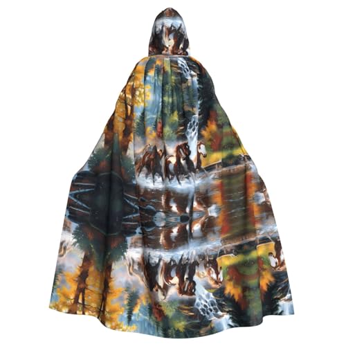 LGHHGY Halloween Kapuzenumhang Kostüm – Unisex Erwachsene Pferde Druck Umhang für Cosplay, Party und Themenveranstaltungen LGHHGY Halloween Kapuzenumhang Kostüm – Unisex Erwachsene Pferde Druck Umhang für Cosplay, Party und Themenveranstaltungen von LGHHGY