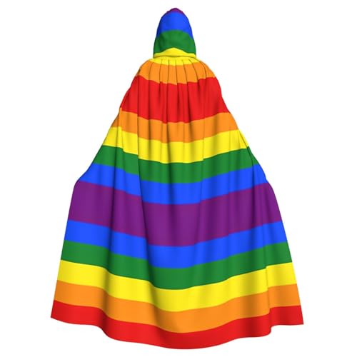 LGHHGY Halloween Kapuzenumhang Kostüm - Unisex Erwachsene Regenbogen Druck Umhang für Cosplay, Party und Themenveranstaltungen LGHHGY Halloween Kapuzenumhang Kostüm - Unisex Erwachsene Regenbogen Druck Umhang für Cosplay, Party und Themenveranstaltungen von LGHHGY