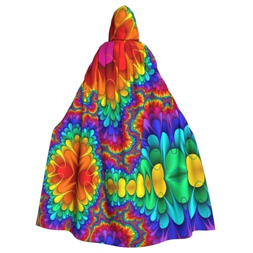 LGHHGY Halloween Kapuzenumhang Kostüm – Unisex Erwachsene Regenbogen Tie Dye Red Print Cape für Cosplay, Party und Themenveranstaltungen LGHHGY Halloween Kapuzenumhang Kostüm – Unisex Erwachsene Regenbogen Tie Dye Red Print Cape für Cosplay, Party und Themenveranstaltungen von LGHHGY