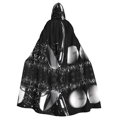 LGHHGY Halloween Kapuzenumhang Kostüm – Unisex Erwachsene Schwarz und Weiß Golf-Druck Umhang für Cosplay, Party und Themenveranstaltungen LGHHGY Halloween Kapuzenumhang Kostüm – Unisex Erwachsene Schwarz und Weiß Golf-Druck Umhang für Cosplay, Party und Themenveranstaltungen von LGHHGY