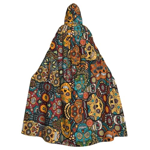 LGHHGY Halloween Kapuzenumhang Kostüm – Unisex Erwachsene Sugar Skull Print Cape für Cosplay, Party und Themenveranstaltungen LGHHGY Halloween Kapuzenumhang Kostüm – Unisex Erwachsene Sugar Skull Print Cape für Cosplay, Party und Themenveranstaltungen von LGHHGY