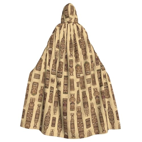 LGHHGY Halloween Kapuzenumhang Kostüm – Unisex Erwachsene Vintage Aloha Tiki Muster Druck Umhang für Cosplay, Party und Themenveranstaltungen LGHHGY Halloween Kapuzenumhang Kostüm – Unisex Erwachsene Vintage Aloha Tiki Muster Druck Umhang für Cosplay, Party und Themenveranstaltungen von LGHHGY