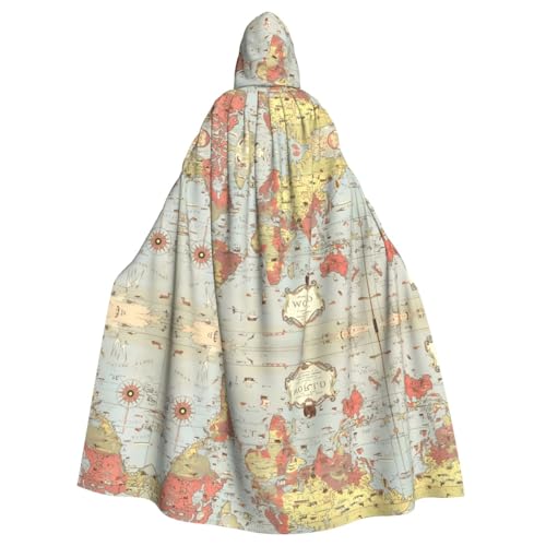 LGHHGY Halloween Kapuzenumhang Kostüm – Unisex Erwachsene Weltkarte Druck Umhang für Cosplay, Party und Themenveranstaltungen LGHHGY Halloween Kapuzenumhang Kostüm – Unisex Erwachsene Weltkarte Druck Umhang für Cosplay, Party und Themenveranstaltungen von LGHHGY
