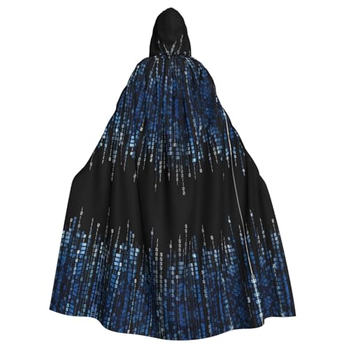 LGHHGY Halloween Kapuzenumhang Kostüm – Unisex Erwachsene der blaue Binärdruck Umhang für Cosplay, Party und Themenveranstaltungen LGHHGY Halloween Kapuzenumhang Kostüm – Unisex Erwachsene der blaue Binärdruck Umhang für Cosplay, Party und Themenveranstaltungen von LGHHGY