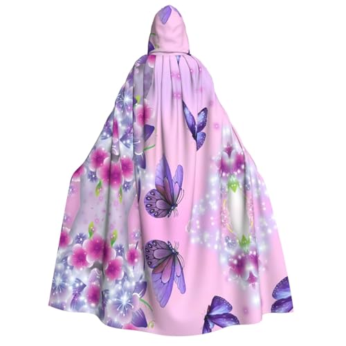 LGHHGY Halloween-Kostüm, rosa Schmetterlings-Druck, mit Kapuze, perfekt für Partys, Karneval, Comic-Ausstellungen und mehr LGHHGY Halloween-Kostüm, rosa Schmetterlings-Druck, mit Kapuze, perfekt für Partys, Karneval, Comic-Ausstellungen und mehr von LGHHGY