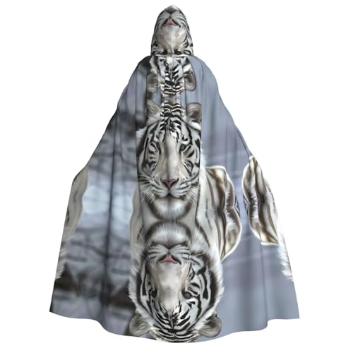 LGHHGY Halloween-Kostüm, weißer Tiger-Druck, mit Kapuze, perfekt für Partys, Karneval, Comic-Ausstellungen und mehr LGHHGY Halloween-Kostüm, weißer Tiger-Druck, mit Kapuze, perfekt für Partys, Karneval, Comic-Ausstellungen und mehr von LGHHGY