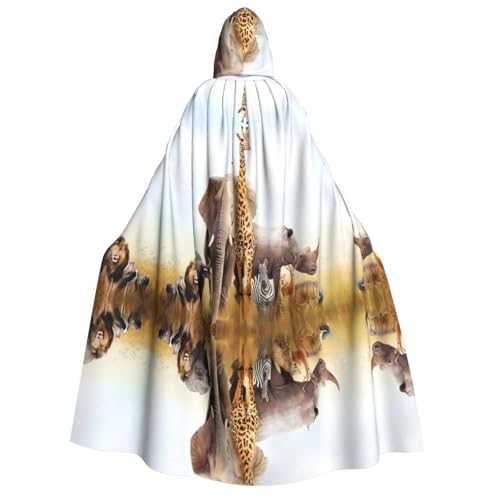 LGHHGY Halloween-Kostüm mit Kapuze, Safari-Druck, perfekt für Partys, Karneval, Comic-Ausstellungen und mehr von LGHHGY