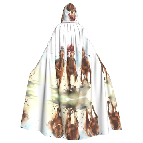LGHHGY Halloween-Kostüm mit Kapuze, Unisex, Erwachsene, Pferderennen, Reiten, Sport, Druck, Umhang für Cosplay, Party und Themenveranstaltungen LGHHGY Halloween-Kostüm mit Kapuze, Unisex, Erwachsene, Pferderennen, Reiten, Sport, Druck, Umhang für Cosplay, Party und Themenveranstaltungen von LGHHGY