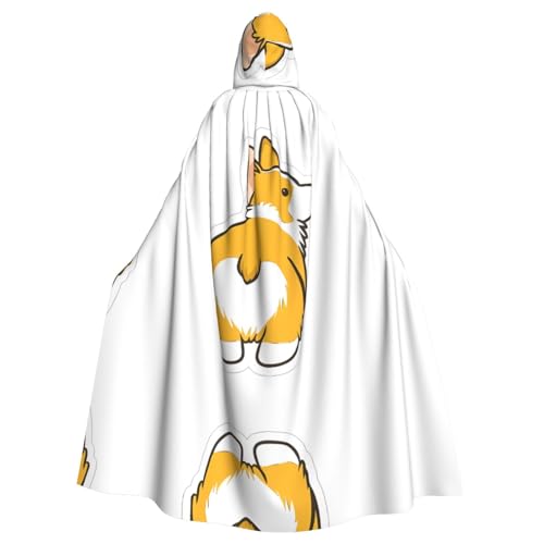 LGHHGY Halloween-Kostüm mit Kapuze, Unisex, Erwachsene, niedlicher Corgi-Po-Druck, Umhang für Cosplay, Party und Themenveranstaltungen LGHHGY Halloween-Kostüm mit Kapuze, Unisex, Erwachsene, niedlicher Corgi-Po-Druck, Umhang für Cosplay, Party und Themenveranstaltungen von LGHHGY