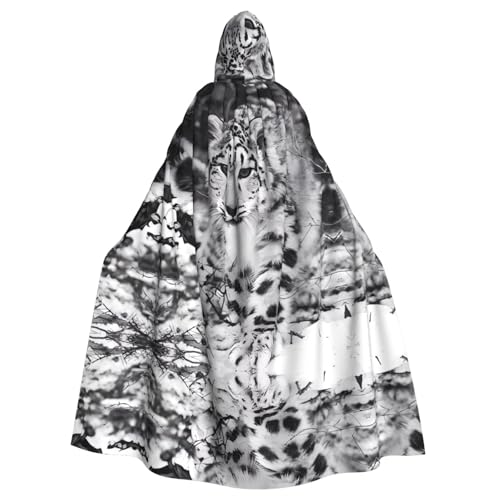 LGHHGY Halloween-Kostüm mit Kapuze, Unisex, für Erwachsene, Schneeleoparden-Druck, Umhang für Cosplay, Party und Themenveranstaltungen LGHHGY Halloween-Kostüm mit Kapuze, Unisex, für Erwachsene, Schneeleoparden-Druck, Umhang für Cosplay, Party und Themenveranstaltungen von LGHHGY