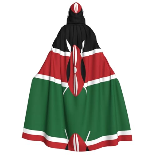 LGHHGY Halloween-Kostüm mit Kapuze und Flagge von Kenia, perfekt für Partys, Karneval, Comic-Ausstellungen und mehr von LGHHGY