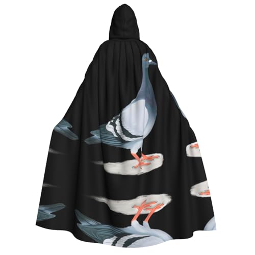 LGHHGY Halloween-Kostüm mit Kapuze und Taubenmuster, perfekt für Partys, Karneval, Comic-Ausstellungen und mehr von LGHHGY