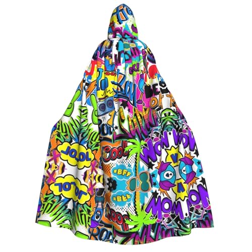LGHHGY Halloween-Kostüm mit Kapuze und buntem Sprühmuster – perfekt für Partys, Karneval, Comic-Ausstellungen und mehr von LGHHGY