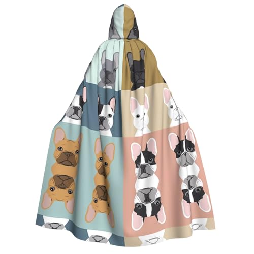 LGHHGY Halloween-Kostüm mit Kapuze und französischer Bulldogge, perfekt für Partys, Karneval, Comic-Ausstellungen und mehr von LGHHGY