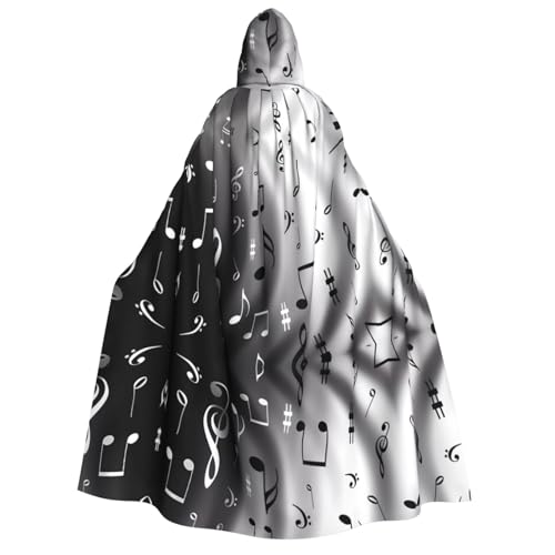 LGHHGY Halloween-Kostüm mit Musiknoten-Druck, mit Kapuze, perfekt für Partys, Karneval, Comic-Ausstellungen und mehr von LGHHGY