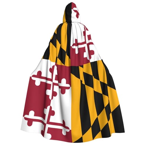 LGHHGY Halloween Maryland State Flag Print Hooded Cloak Costume - Perfect for Parties, Carnivals, Comic Exhibitions, and More LGHHGY Halloween Maryland State Flag Print Hooded Cloak Costume - Perfect for Parties, Carnivals, Comic Exhibitions, and More von LGHHGY
