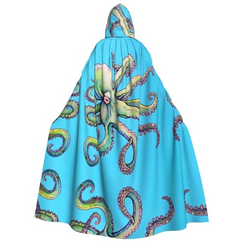 LGHHGY Halloween Octopus Design Print Hooded Cloak Costume - Perfect for Parties, Carnivals, Comic Exhibitions, and More LGHHGY Halloween Octopus Design Print Hooded Cloak Costume - Perfect for Parties, Carnivals, Comic Exhibitions, and More von LGHHGY