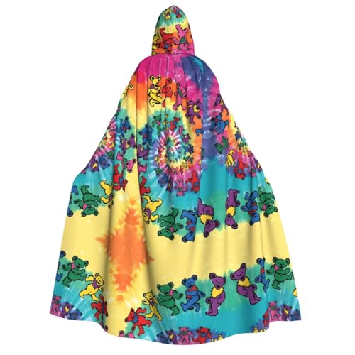 LGHHGY Halloween Tanzender Danksagungsbär Druck Kapuzenumhang Kostüm – perfekt für Partys, Karneval, Comic-Ausstellungen und mehr von LGHHGY