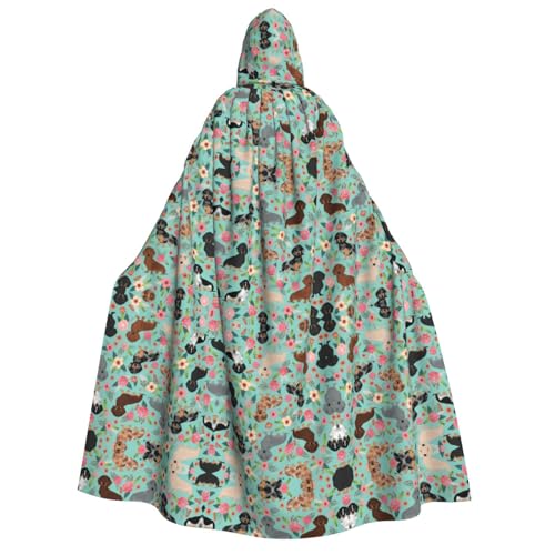LGHHGY Halloween-Umhang mit Dackel-Print – perfekt für Partys, Karneval, Comic-Ausstellungen und mehr von LGHHGY