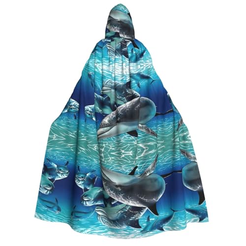 LGHHGY Halloween-Umhang mit Delfin-Druck, perfekt für Partys, Karneval, Comic-Ausstellungen und mehr von LGHHGY