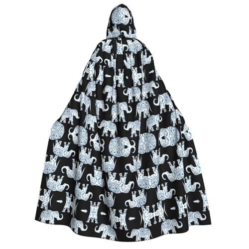 LGHHGY Halloween-Umhang mit Elefanten-Aufdruck – perfekt für Partys, Karneval, Comic-Ausstellungen und mehr von LGHHGY