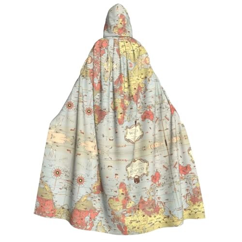 LGHHGY Halloween-Umhang mit Weltkarten-Druck, perfekt für Partys, Karneval, Comic-Ausstellungen und mehr von LGHHGY