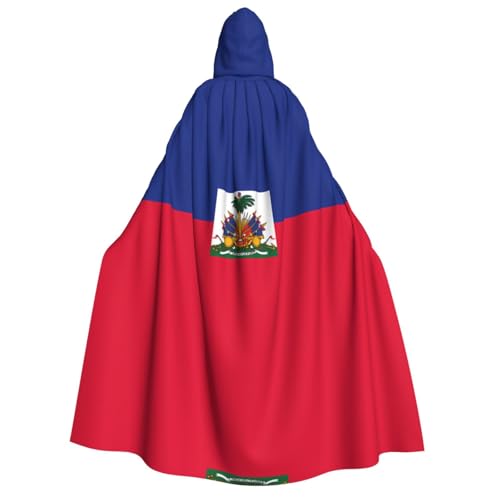 LGHHGY Halloween-Umhang mit haitianischer Flagge, bedruckt, perfekt für Partys, Karneval, Comic-Ausstellungen und mehr von LGHHGY