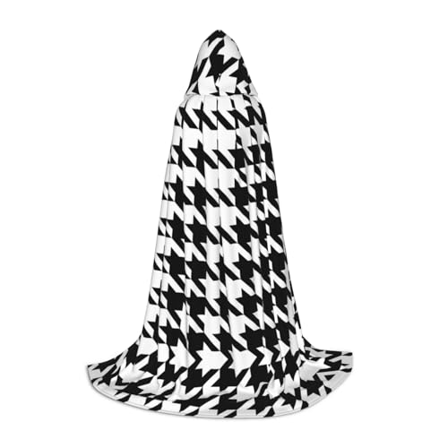 LGHHGY L Unisex Erwachsene Halloween Kapuzen Umhang Hahnentritt Schwarz Volldruck Kostüm für Party Karneval Comic Ausstellung LGHHGY L Unisex Erwachsene Halloween Kapuzen Umhang Hahnentritt Schwarz Volldruck Kostüm für Party Karneval Comic Ausstellung von LGHHGY