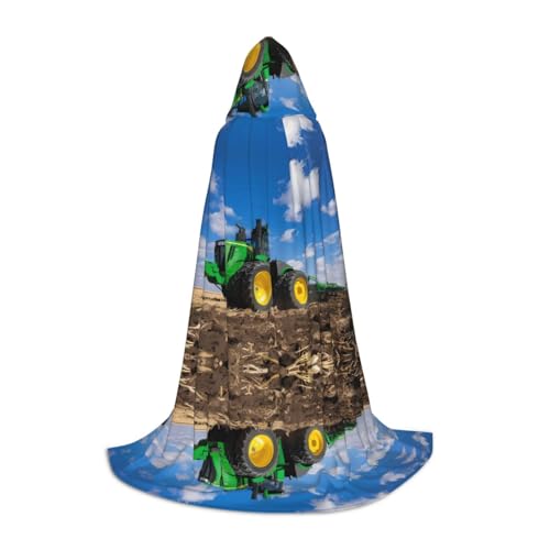 LGHHGY L Unisex Erwachsene Halloween Kapuzenumhang Traktor Bauernhof Volldruck Kostüm für Party Karneval Comic Ausstellung von LGHHGY