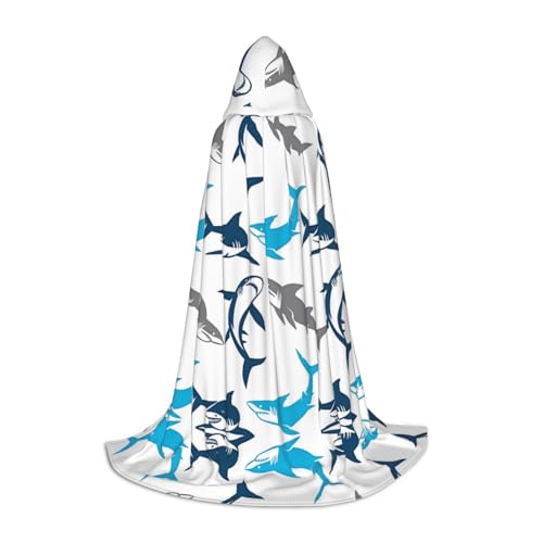 LGHHGY M Unisex Erwachsene Halloween Kapuzen Umhang Cartoon Haie Volldruck Kostüm für Party Karneval Comic Ausstellung LGHHGY M Unisex Erwachsene Halloween Kapuzen Umhang Cartoon Haie Volldruck Kostüm für Party Karneval Comic Ausstellung von LGHHGY