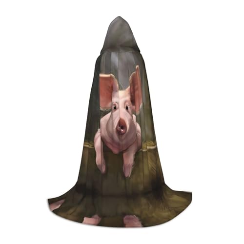 LGHHGY M Unisex Erwachsene Halloween Kapuzenumhang Niedliches Schwein Volldruck Kostüm für Party Karneval Comic Ausstellung LGHHGY M Unisex Erwachsene Halloween Kapuzenumhang Niedliches Schwein Volldruck Kostüm für Party Karneval Comic Ausstellung von LGHHGY