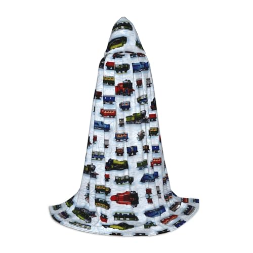 LGHHGY M Unisex Erwachsene Halloween Kapuzenumhang - Zug Autos Volldruck Kostüm für Party Karneval Comic Ausstellung von LGHHGY