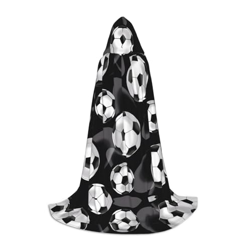 LGHHGY S Unisex Erwachsene Halloween Kapuzenumhang - Fußball Schwarz Volldruck Kostüm für Party Karneval Comic Ausstellung LGHHGY S Unisex Erwachsene Halloween Kapuzenumhang - Fußball Schwarz Volldruck Kostüm für Party Karneval Comic Ausstellung von LGHHGY