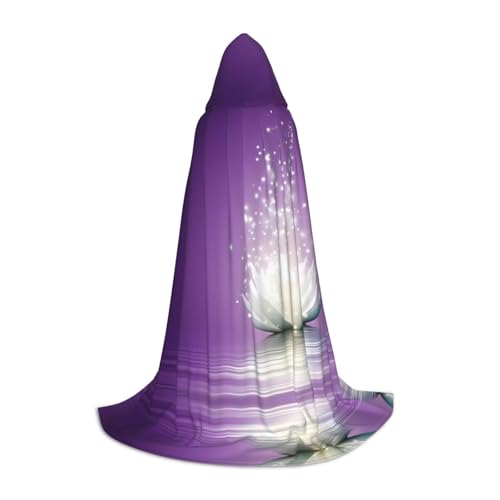 S Unisex Erwachsene Halloween Kapuzenumhang - Lotusblume Lila Volldruck Kostüm für Party Karneval Comic Ausstellung S Unisex Erwachsene Halloween Kapuzenumhang - Lotusblume Lila Volldruck Kostüm für Party Karneval Comic Ausstellung von LGHHGY