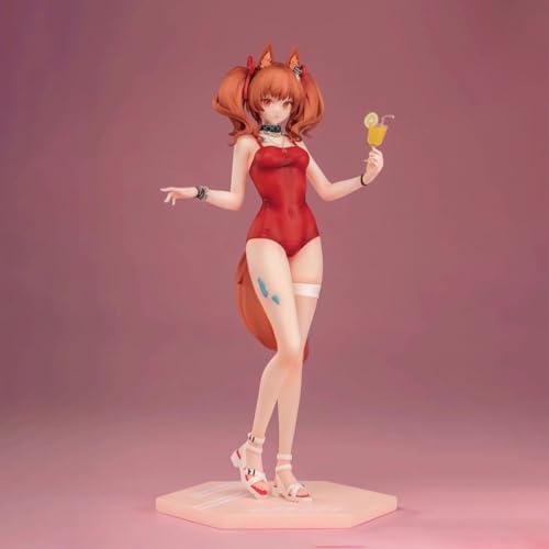 LGJFDL Arknights Angelina Actionfiguren, PVC-Material, geeignet für Geschenke, 25 cm, Rot von LGJFDL
