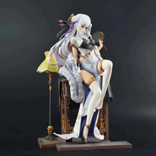 LGJFDL Zero Emilia Rem Cheongsam Dress Figure Anime Figure Model Decoration Collectible Gifts 22cm (A) von LGJFDL