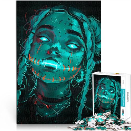 Analyse und Logik Verrücktes Anime-Mädchen 1000-teilige Puzzles für Erwachsene 70x100cm Geburtstagsgeschenk, Geschenke für ab 14 Jahren von LGNBTGM