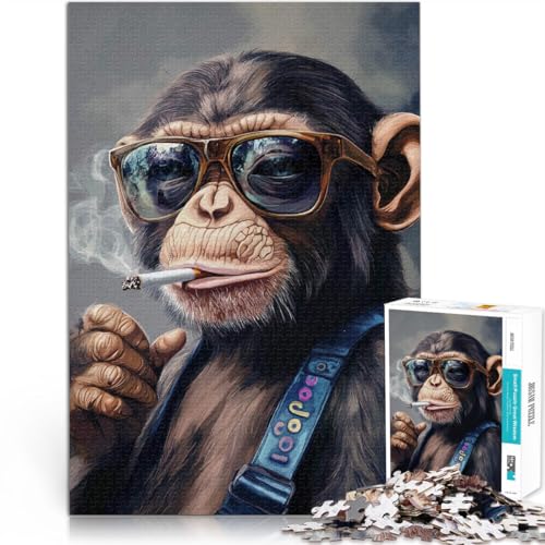 Anspruchsvoll, Aber lustig und humorvoll Cooler AFFE mit Sonnenbrille Teenager 1000-teiliges Puzzle 26x38cm Wanddekoration Anspruchsvoll, Aber lustig und humorvoll Cooler AFFE mit Sonnenbrille Teenager 1000-teiliges Puzzle 26x38cm Wanddekoration von LGNBTGM