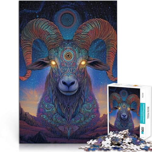 Anspruchsvoll, Aber lustig und humorvoll Heilige Ziege Puzzle für Jugendliche 1000 Teile 38x52cm Geburtstagsgeschenk für ab 14 Jahren von LGNBTGM