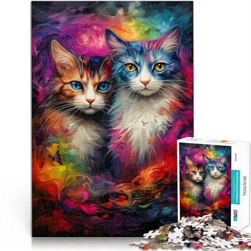 Anspruchsvoll, Aber lustig und humorvoll Katzen malen Poster Puzzle für Teenager 1000 Teile 70x100cm Gutes Geschenk von LGNBTGM