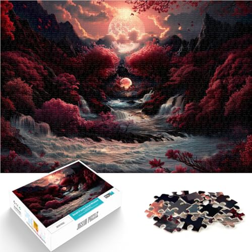 Anspruchsvoll, Aber lustig und humorvoll Kirschblütenwasserfälle Puzzle 1000 Teile für Teenager 26x38cm Geschenkideen von LGNBTGM