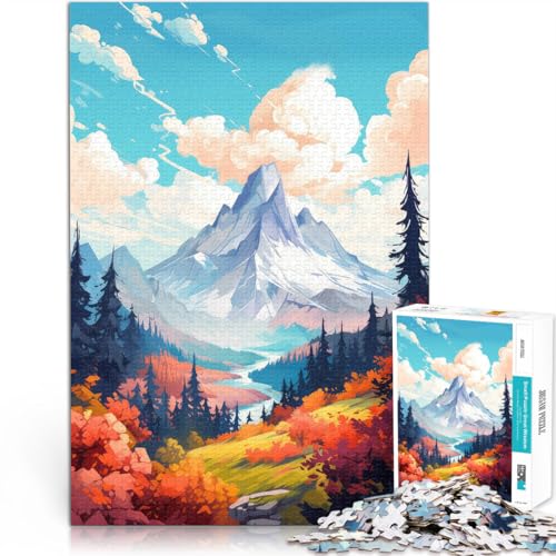 Anspruchsvoll, Aber lustig und humorvoll Sommerberge Kunst Teenager-Puzzles 1000 Teile 26x38cm Lustiges Geschenk von LGNBTGM