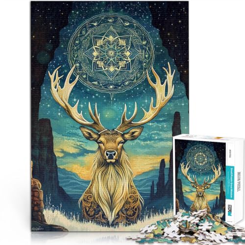 Anspruchsvoll, Aber lustig und humorvoll Uralter Farbiger Elch Teenager-Puzzles 1000 Teile 70x100cm Eltern-Kind-Interaktion von LGNBTGM