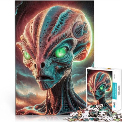 Anspruchsvolles Spiel und Familienspaß Außerirdischer mit grünen Augen Teenager-Puzzle 2000 Teile 70x100cm tolles Geschenk von LGNBTGM