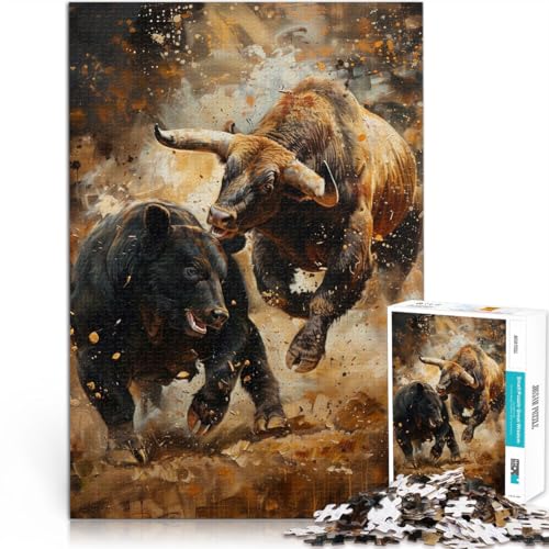 Anspruchsvolles Spiel und Familienspaß Bären- vs. Bullen-Kryptohandel Puzzle für Erwachsene, 1000 Teile 26x38cm Gutes Geschenk Anspruchsvolles Spiel und Familienspaß Bären- vs. Bullen-Kryptohandel Puzzle für Erwachsene, 1000 Teile 26x38cm Gutes Geschenk von LGNBTGM