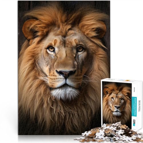 Anspruchsvolles Spiel und Familienspaß Elegantes Löwenporträt Puzzle für Erwachsene, 2000 Teile 70x100cm EIN Kunstwerk von LGNBTGM