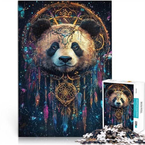 Anspruchsvolles Spiel und Familienspaß Fantasie-Magie-Panda Puzzle für Erwachsene mit 1000 Teilen 26x38cm Heimdekoration von LGNBTGM
